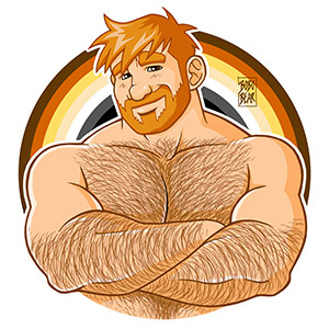 Bobo Bear - Adam likes crossing arms - ginger