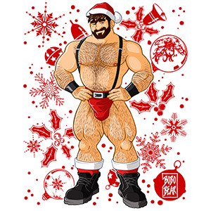 Bobo Bear: Adam likes Santa - red Xmas