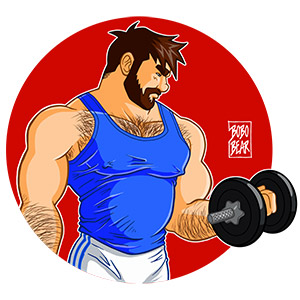 Bobo Bear: Adam likes working out