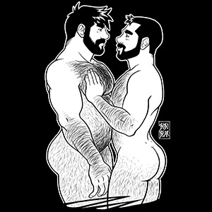 Bobo Bear: Adam loves Ben - lineart