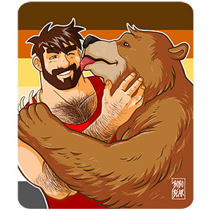 Bobo Bear - Bear kiss - bear pride