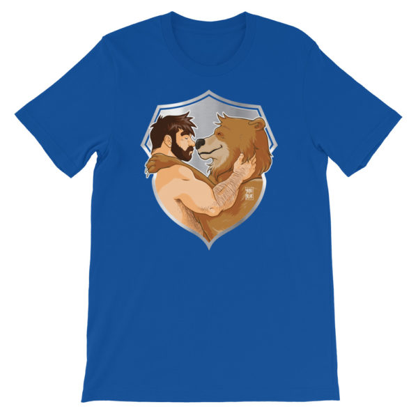 ADAM AND BOBO LIKE CUDDLES - SHIELD - Short-Sleeve Unisex T-Shirt