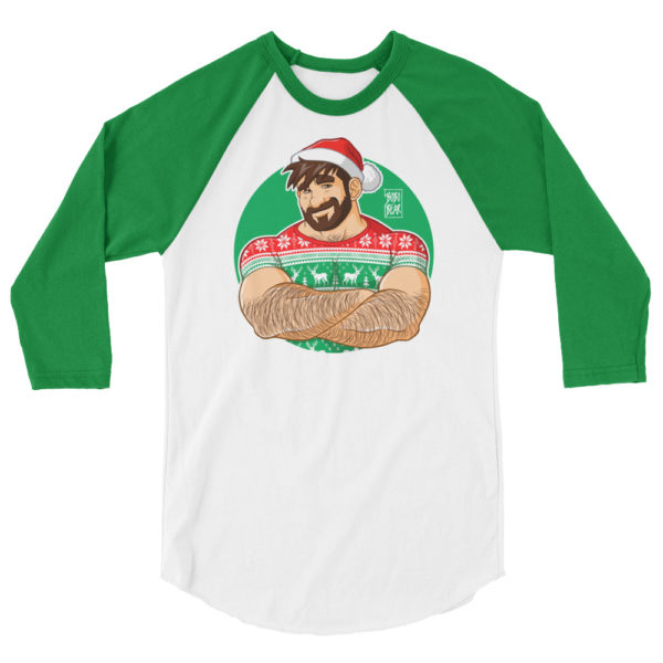 ADAM LIKES CROSSING ARMS AT XMAS PARTIES - 3/4 sleeve raglan shirt