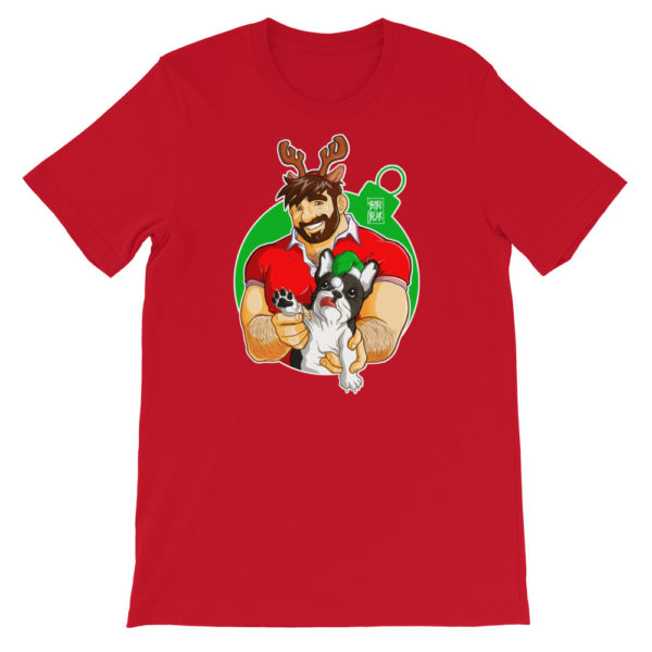 ADAM LIKES FRENCHIES - XMAS - Short-Sleeve Unisex T-Shirt