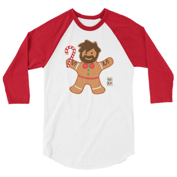GINGERBREAD BEAR - 3/4 sleeve raglan shirt
