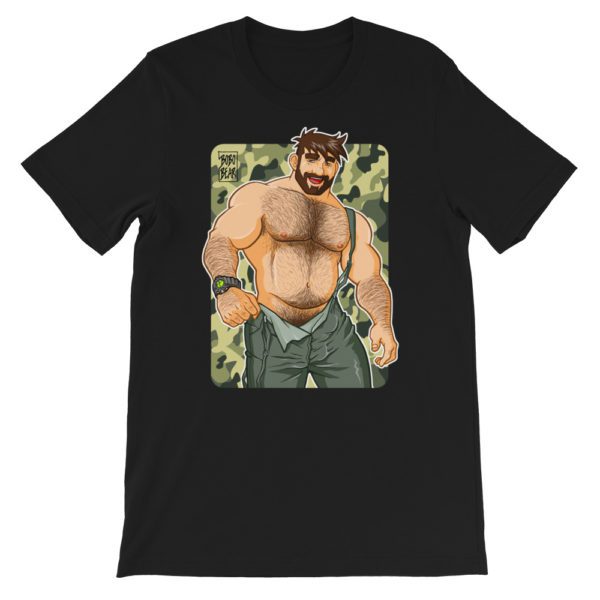 ADAM LIKES DUNGAREES - ARMY - Short-Sleeve Unisex T-Shirt