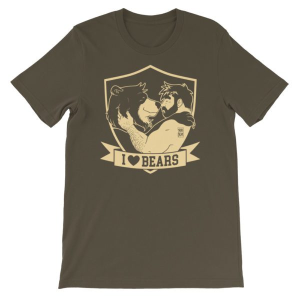 I LOVE BEARS - SAND LINEART - Short-Sleeve Unisex T-Shirt