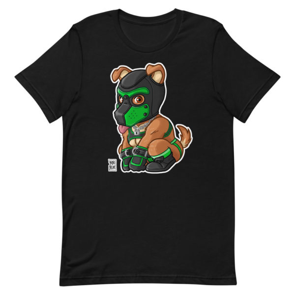 PLAYFUL PUPPY - GREEN MASK - Short-Sleeve Unisex T-Shirt