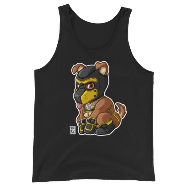 PLAYFUL PUPPY - YELLOW MASK - Unisex Tank Top