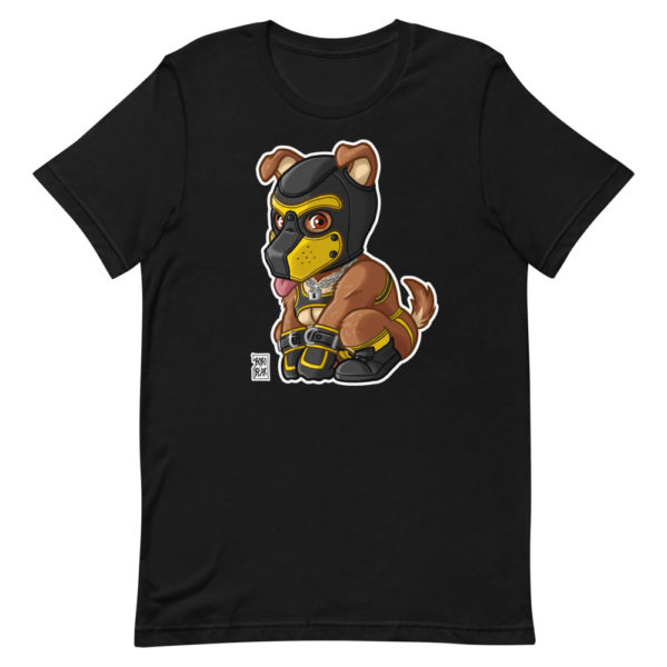 PLAYFUL PUPPY - YELLOW MASK - Short-Sleeve Unisex T-Shirt
