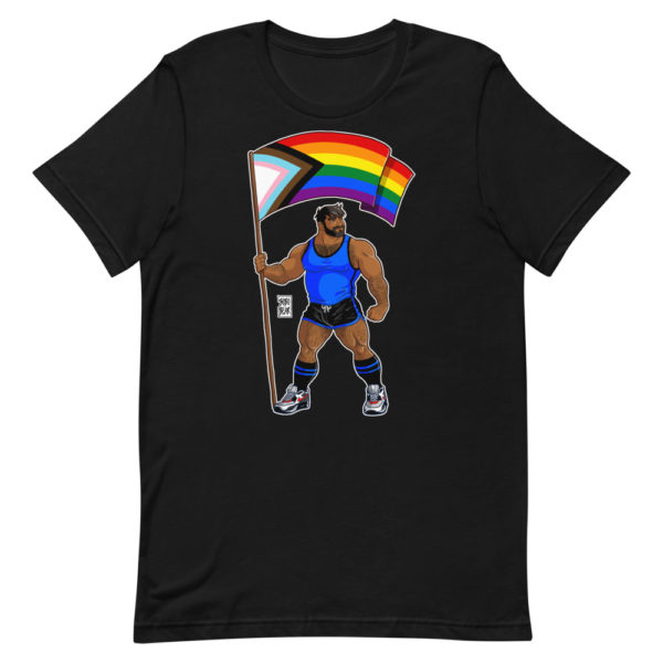 ADAM LIKES PRIDE FLAG - SOUTH ASIAN - Bobo Bear Short-Sleeve Unisex T-Shirt