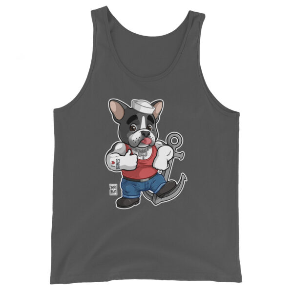 FRISKY FRENCHIE (BLACK & WHITE) - Bobo Bear Unisex Tank Top