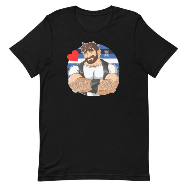 ADAM LIKES CROSSING ARMS - LEATHER FLAG - Bobo Bear Unisex t-shirt