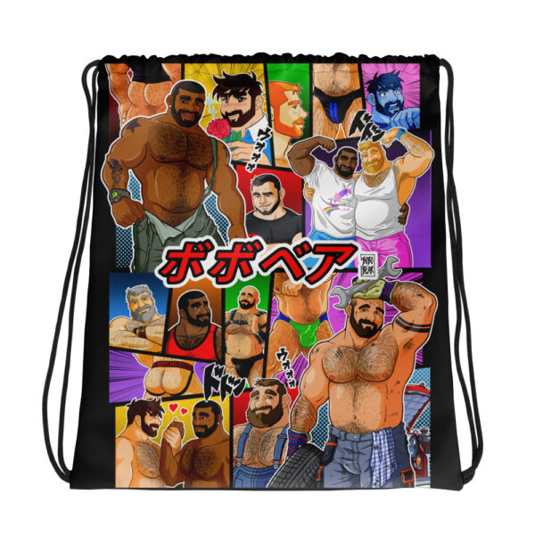 MANGA COLLECTION: Manga Page Collage - Bobo Bear Drawstring bag