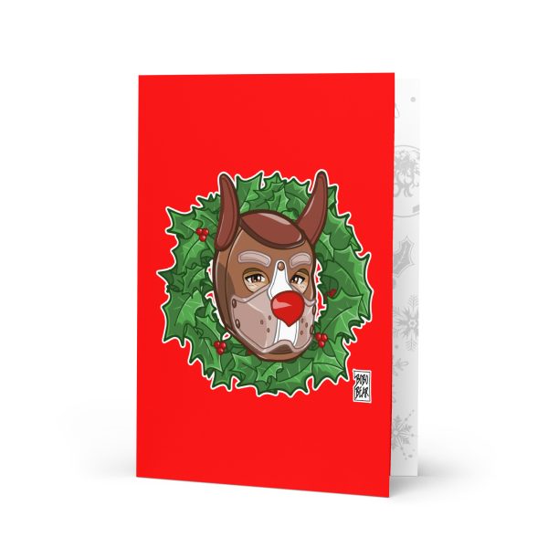 XMAS - PUPDOLPH THE RED - Bobo Bear Greeting card