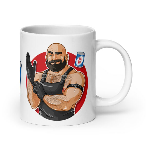 JIM LIKES FISTING - Bobo Bear White glossy mug