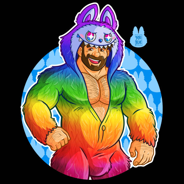 Bobo Bear: ADAM LIKES LA-BOBO - Rainbow Onesie