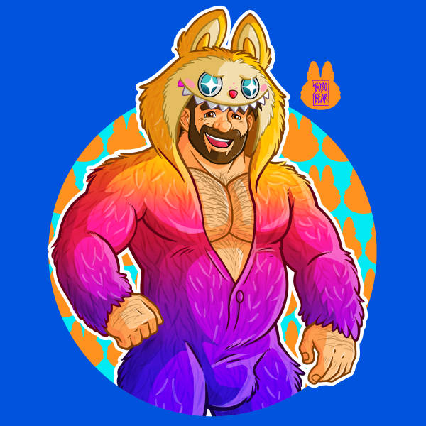 Bobo Bear: ADAM LIKES LA-BOBO - Yellow Pink Fur