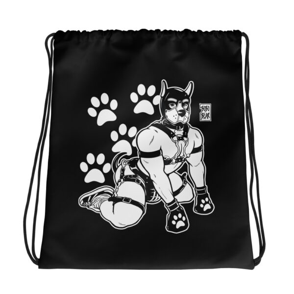 HOOMAN PUPPY LINEART (HAIRLESS) - Bobo Bear Drawstring bag