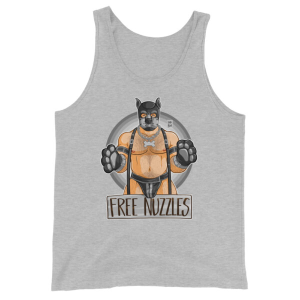 PUPPY LIKES FREE NUZZLES - GREY - Bobo Bear Men's Tank Top