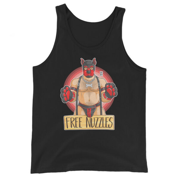 PUPPY LIKES FREE NUZZLES - RED - Bobo Bear Men's Tank Top