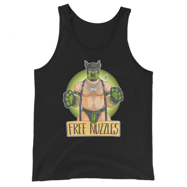 PUPPY LIKES FREE NUZZLES - GREEN - Bobo Bear Men's Tank Top
