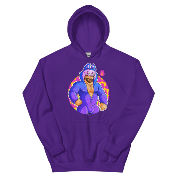ADAM LIKES LA-BOBO - DETAIL - Blue Purple Onesie - Bobo Bear Unisex Hoodie
