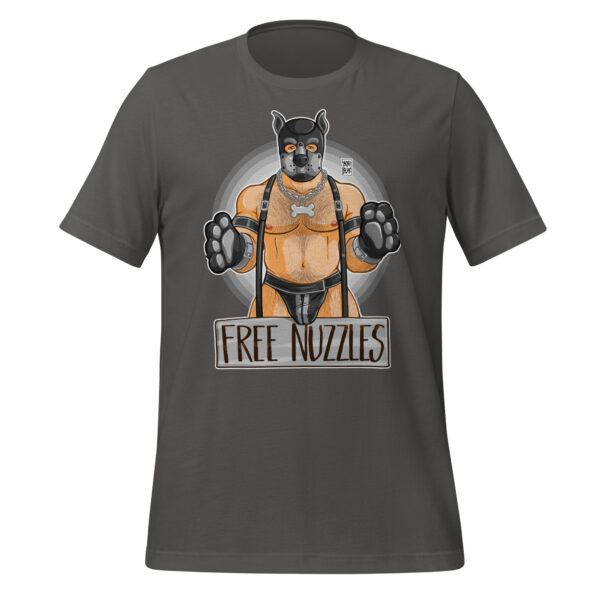 PUPPY LIKES FREE NUZZLES - GREY - Bobo Bear Unisex t-shirt